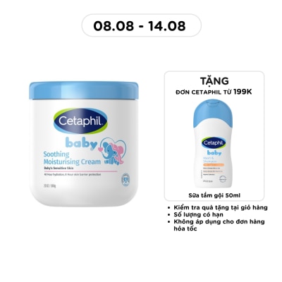 CETAPHIL - Kem Dưỡng Ẩm Và Làm Dịu Da Cho Bé Cetaphil Baby Soothing Moisturising Cream 566g image