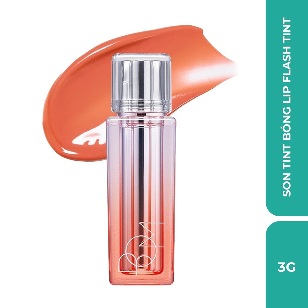 Son Bóng BOM Lip Flash Tint 3g .#03 Apricot Gleam Cam Đào Ánh Hồng