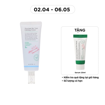 AXIS-Y - Kem Dưỡng AXIS-Y Heartleaf My Type Calming Cream Chiết Xuất Diếp Cá 60ml