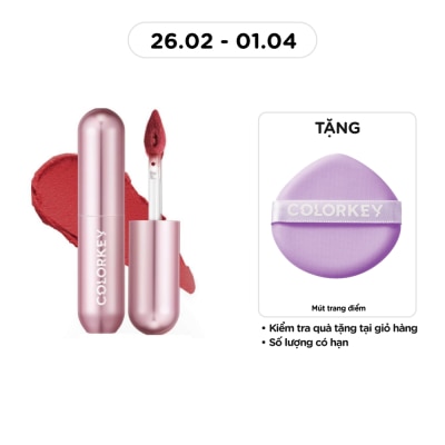 COLORKEY Mousse Matte Lip Mud 2g .#R133 Autumn Red