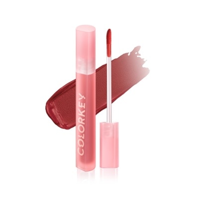 COLORKEY Son Kem Lì Colorkey Airy Velvet Lip Lacquer 2.5g .#R608 Đỏ Nâu Caramel