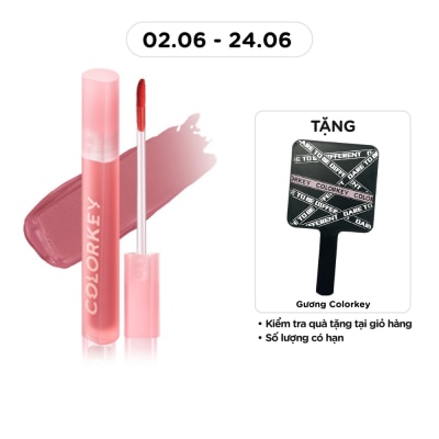 COLORKEY - Son Kem Lì Colorkey Airy Velvet Lip Lacquer 2.5g .#P251 Hồng Đào Nude