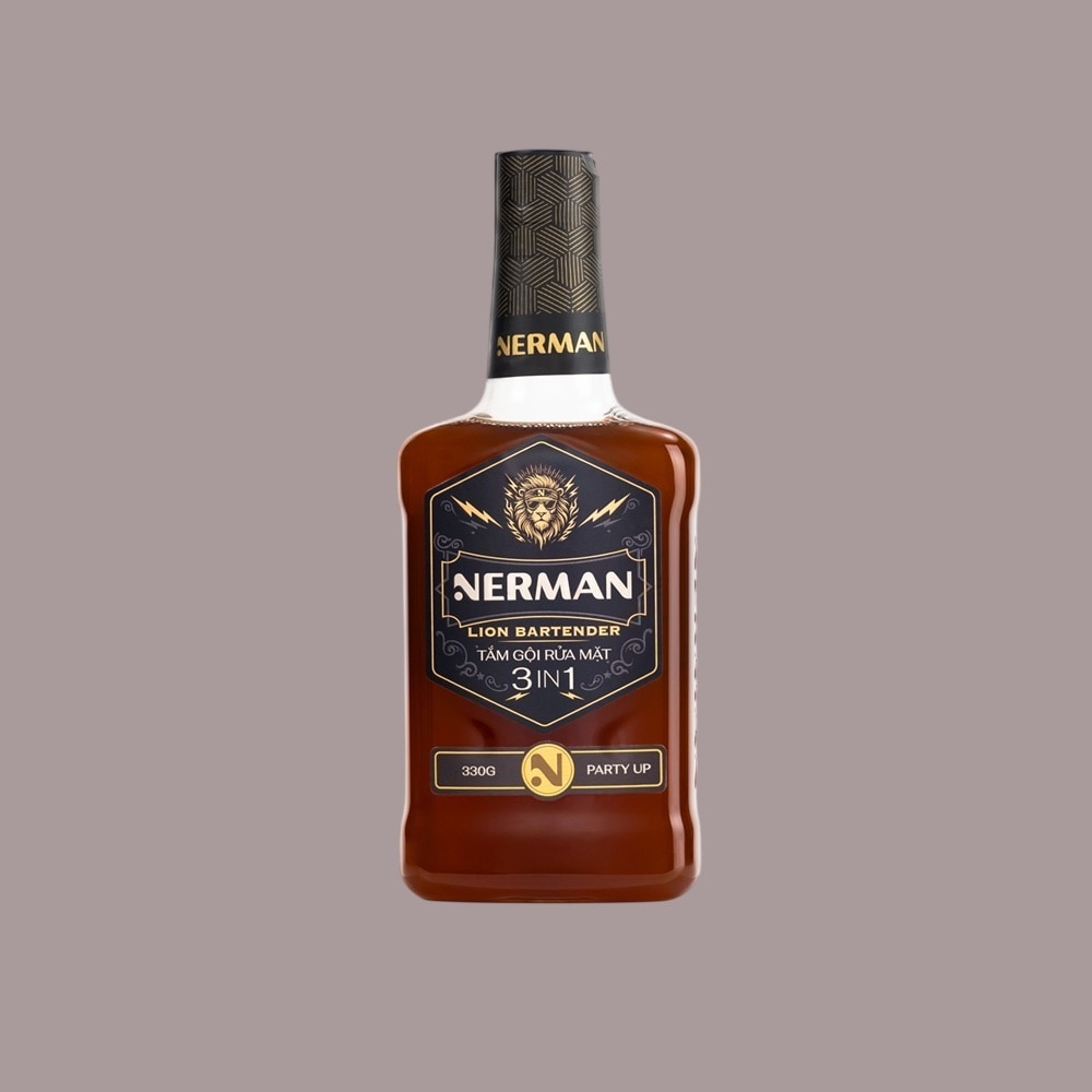 Sữa tắm gội 3in1 Nerman Lion Bartender Hương Party Up 330g