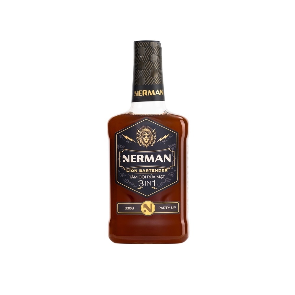 Sữa tắm gội 3in1 Nerman Lion Bartender Hương Party Up 330g