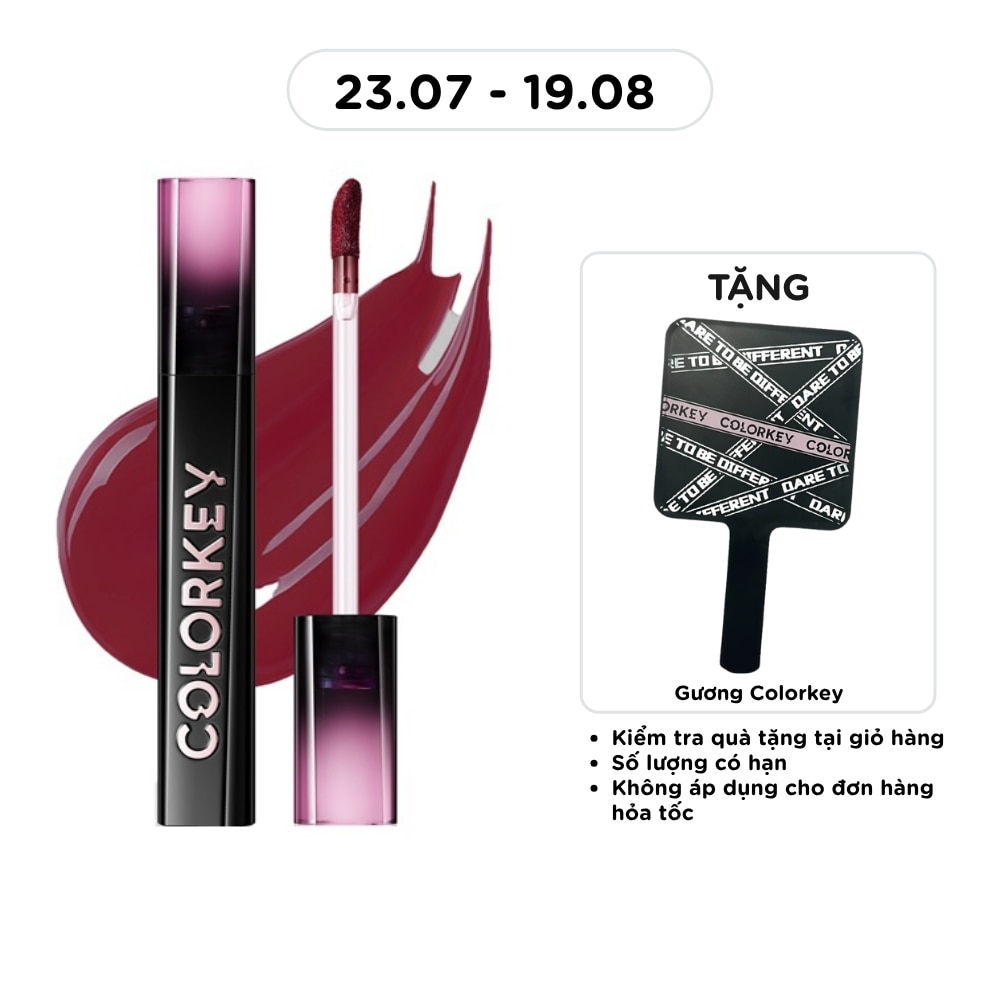 Son Bóng Colorkey Airy Lip Mirror Series 2.5g .#B705 Thạch Nho Pha Lê