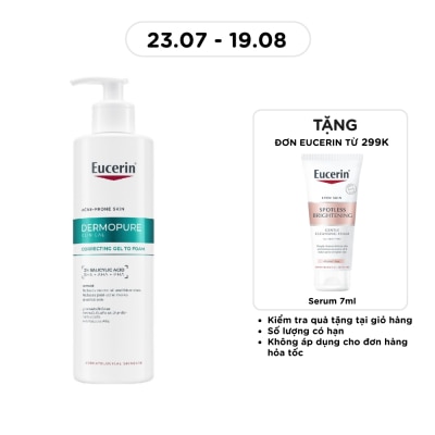 EUCERIN - Gel Rửa Mặt Cho Da Mụn Eucerin Dermopure Clinical Correcting Gel To Foam 400ml image