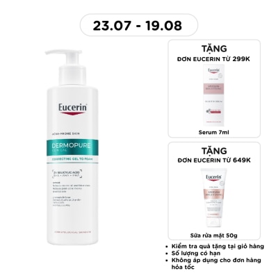 EUCERIN - Gel Rửa Mặt Cho Da Mụn Eucerin Dermopure Clinical Correcting Gel To Foam 400ml image