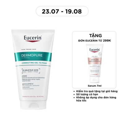 EUCERIN - Gel Rửa Mặt Cho Da Mụn Eucerin Dermopure Clinical Correcting Gel To Foam 150ml image