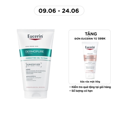 EUCERIN - Gel Rửa Mặt Cho Da Mụn Eucerin Dermopure Clinical Correcting Gel To Foam 150ml