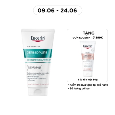 EUCERIN - Gel Rửa Mặt Cho Da Mụn Eucerin Dermopure Clinical Correcting Gel To Foam 75ml