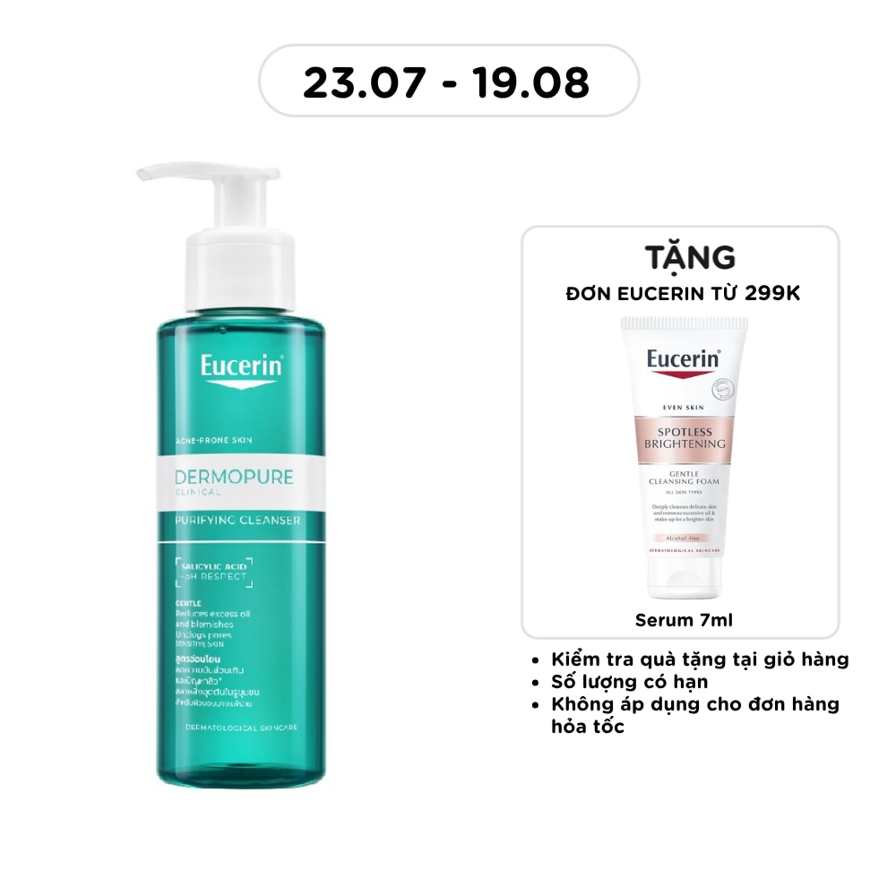 Gel Rửa Mặt Eucerin Dermopure Clinical Purifying Cleanser 200ml