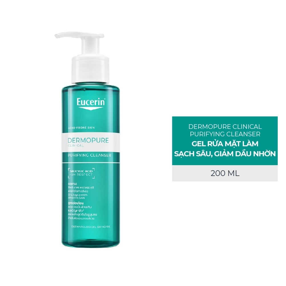 Gel Rửa Mặt Eucerin Dermopure Clinical Purifying Cleanser 200ml
