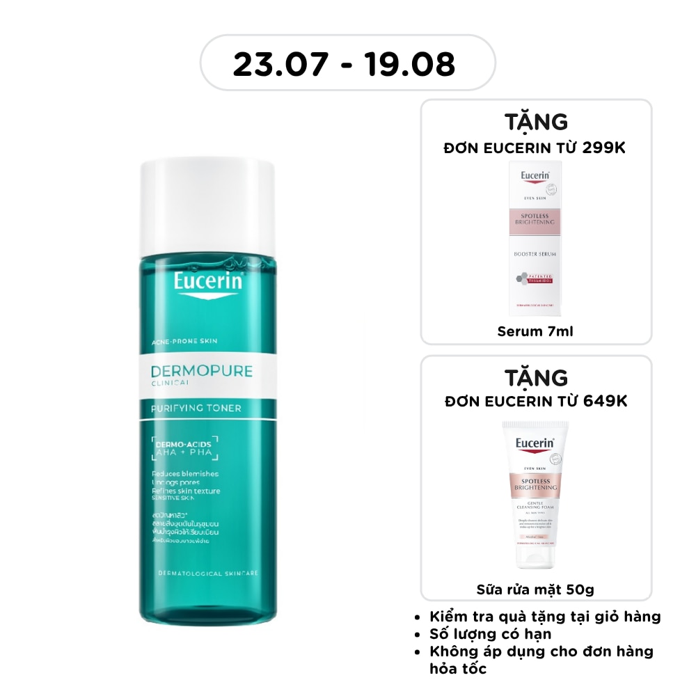 Nước Cân Bằng Eucerin Dermopure Clinical Purifying Toner 200ml