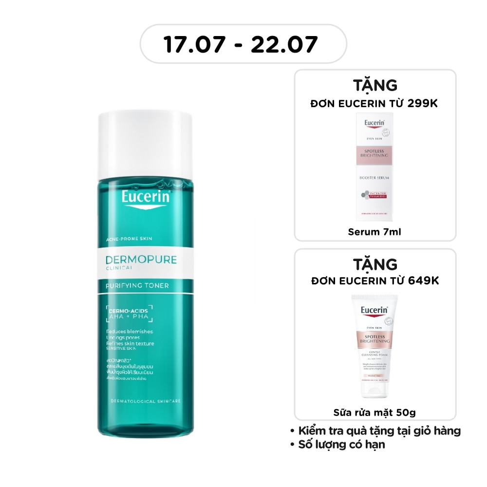 Nước Cân Bằng Eucerin Dermopure Clinical Purifying Toner 200ml