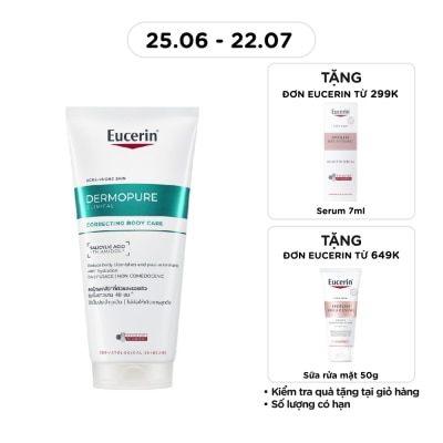 EUCERIN - Kem Dưỡng Thể Eucerin Dermopure Clinical Correcting Body Care Cho Da Mụn & Thâm 200ml