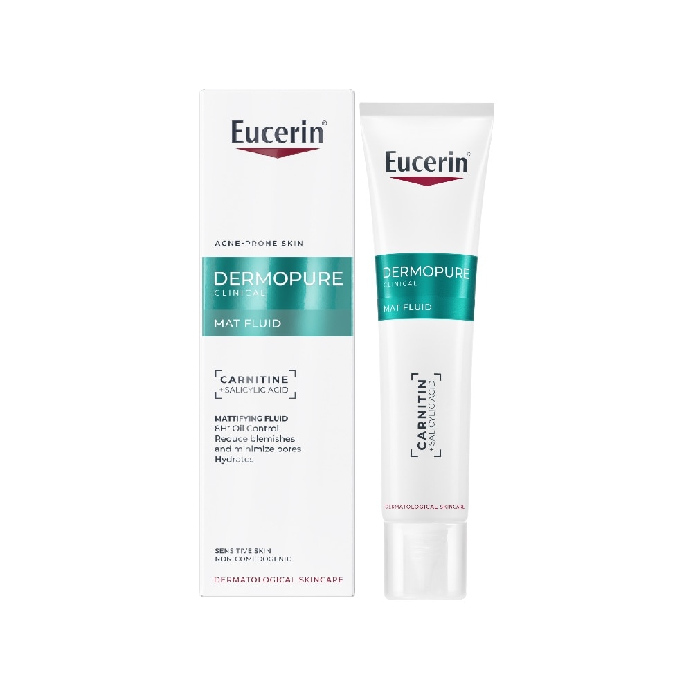 Kem Dưỡng Ẩm Eucerin Dermopure Clinical Mat Fluid Kiểm Soát Nhờn 40ml