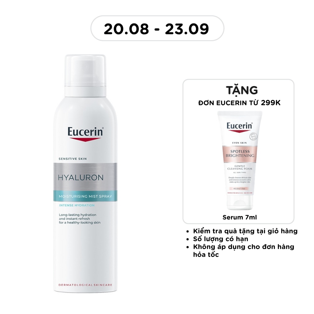 Xịt Khoáng Dưỡng Ẩm Eucerin Hyaluron Moisturizing Mist Spray Cho Da Nhạy Cảm 150ml image