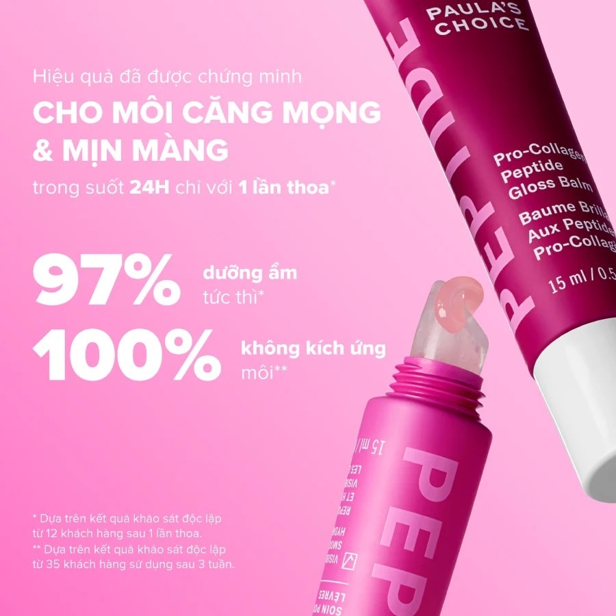 Son Dưỡng Paula’s Choice Pro-Collagen Peptide Gloss Balm 15ml (Phiên Bản Có Màu)