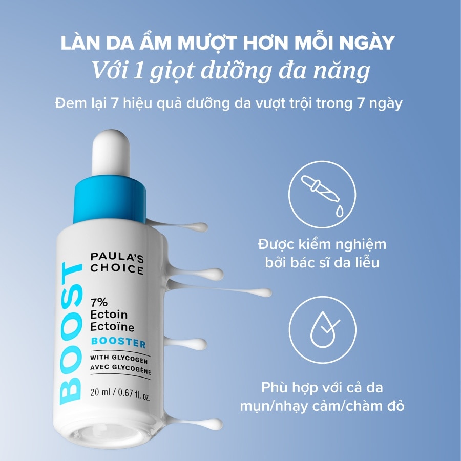 Tinh Chất Phục Hồi Và Bảo Vệ Da 7 Tác Động Paula's Choice 7% Ectoin Booster 20ml