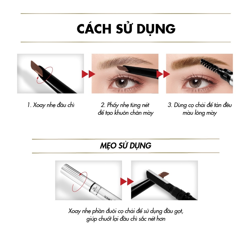 Chì Kẻ Chân Mày Browit Chef Eyebrow Pencil 0.15g .#02 Cookie Brown