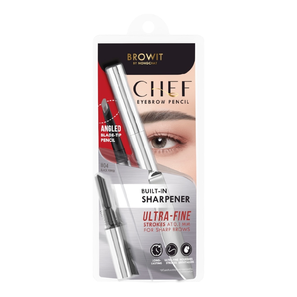Chì Kẻ Chân Mày Browit Chef Eyebrow Pencil 0.15g .#04 Black Pepper image