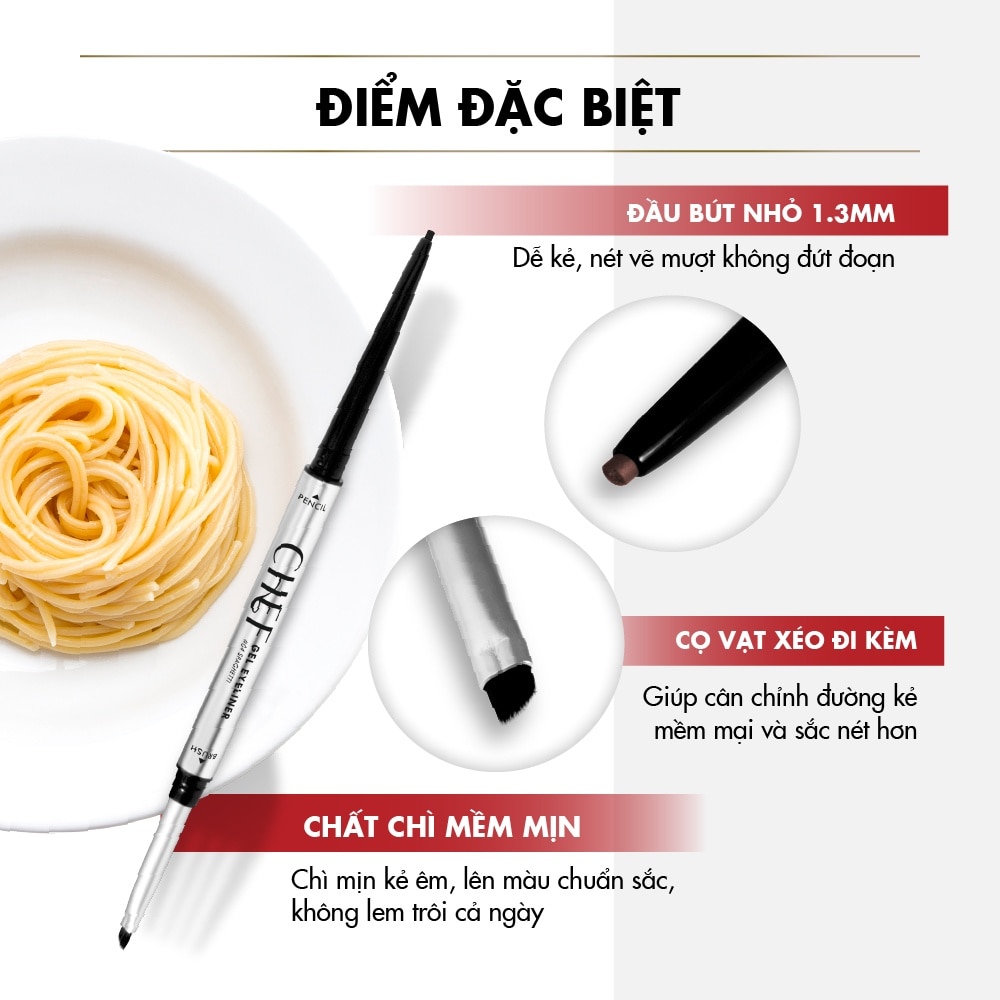 Browit Chef Gel Eyeliner 0.06g .#01 Black Risotto