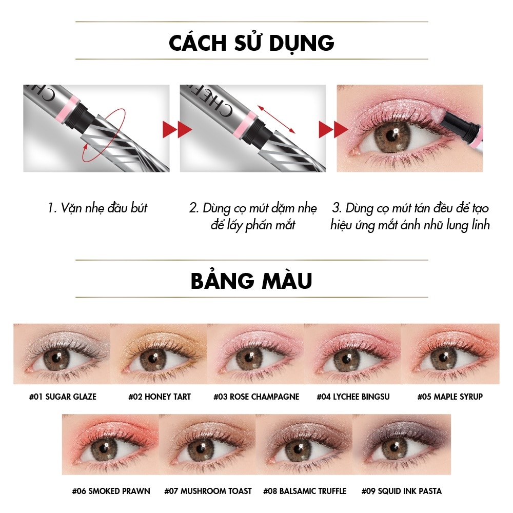 Phấn Mắt Browit Chef Eyeshadow Dip 1.5g .#01 Sugar Glaze