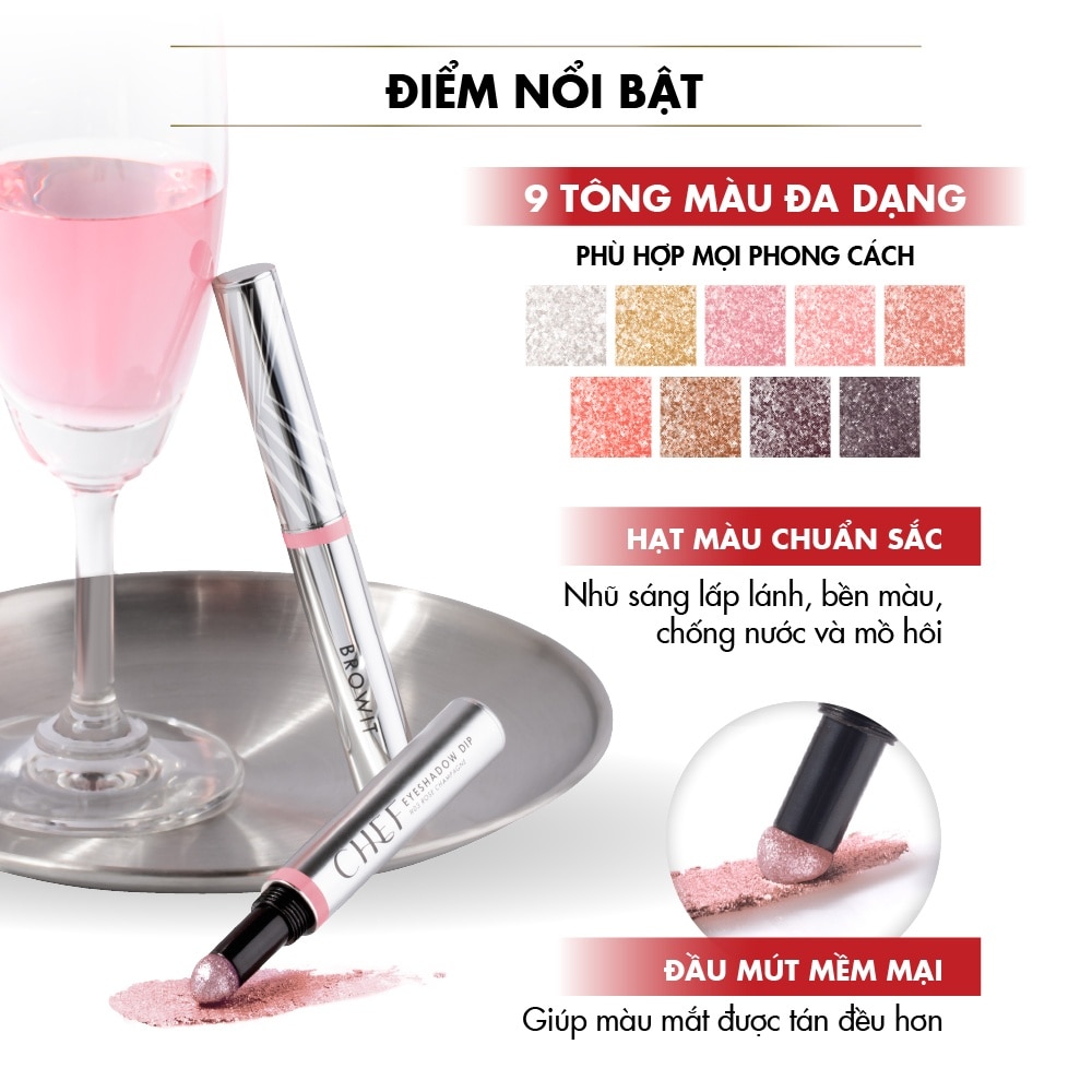 Phấn Mắt Browit Chef Eyeshadow Dip 1.5g .#04 Lychee Bingsu