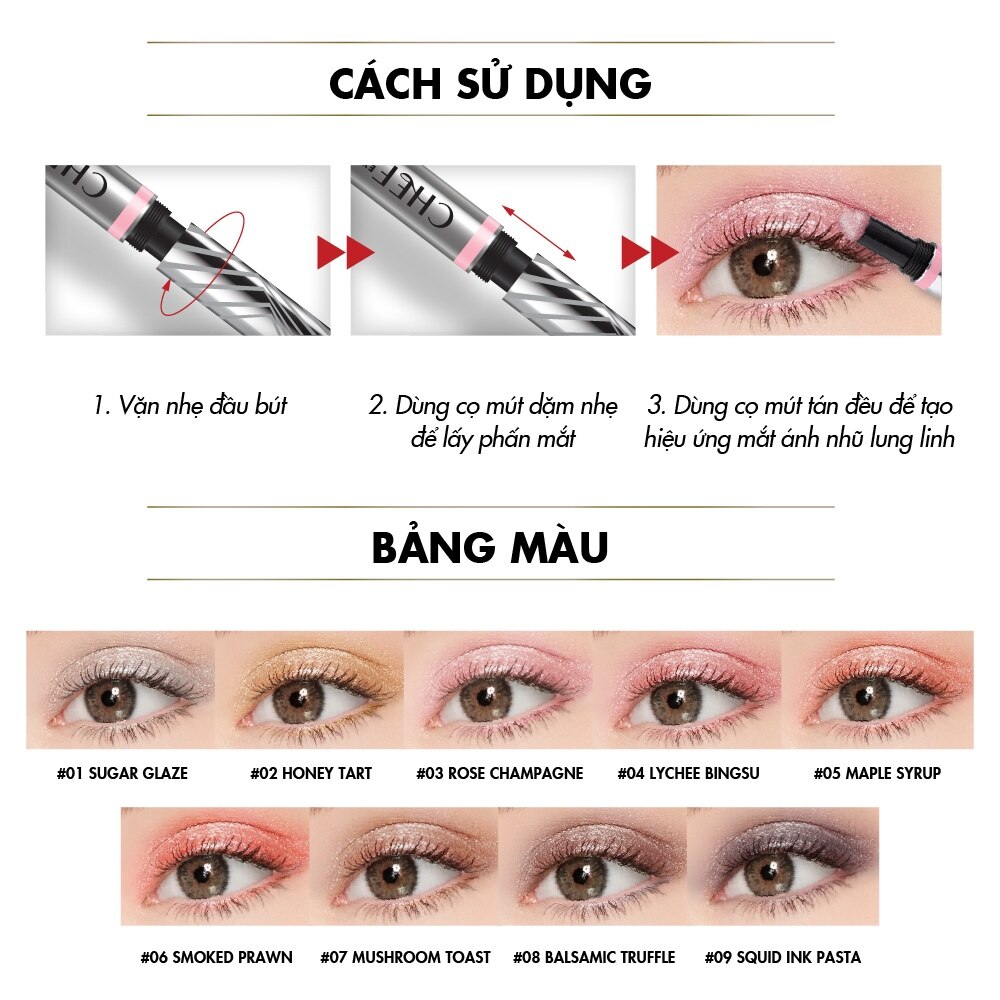 Phấn Mắt Browit Chef Eyeshadow Dip 1.5g .#04 Lychee Bingsu image