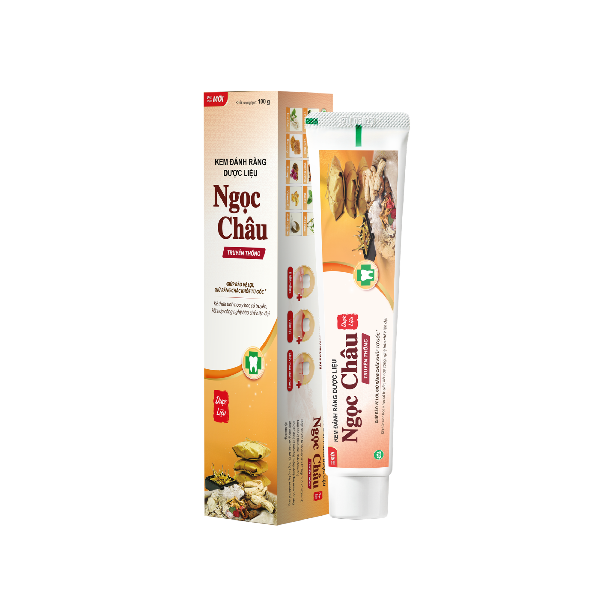 Kem Đánh Răng Dược Liệu Ngọc Châu Truyền Thống 100g