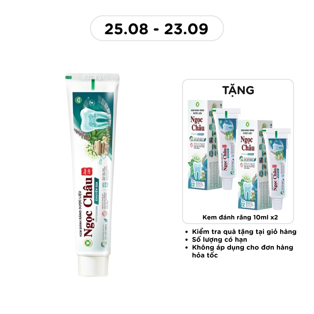 Kem Đánh Răng Dược Liệu Ngọc Châu Chuyên Gia 100g image