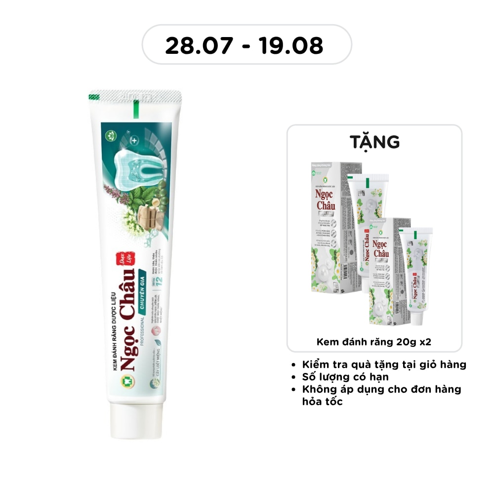 Kem Đánh Răng Dược Liệu Ngọc Châu Chuyên Gia 100g
