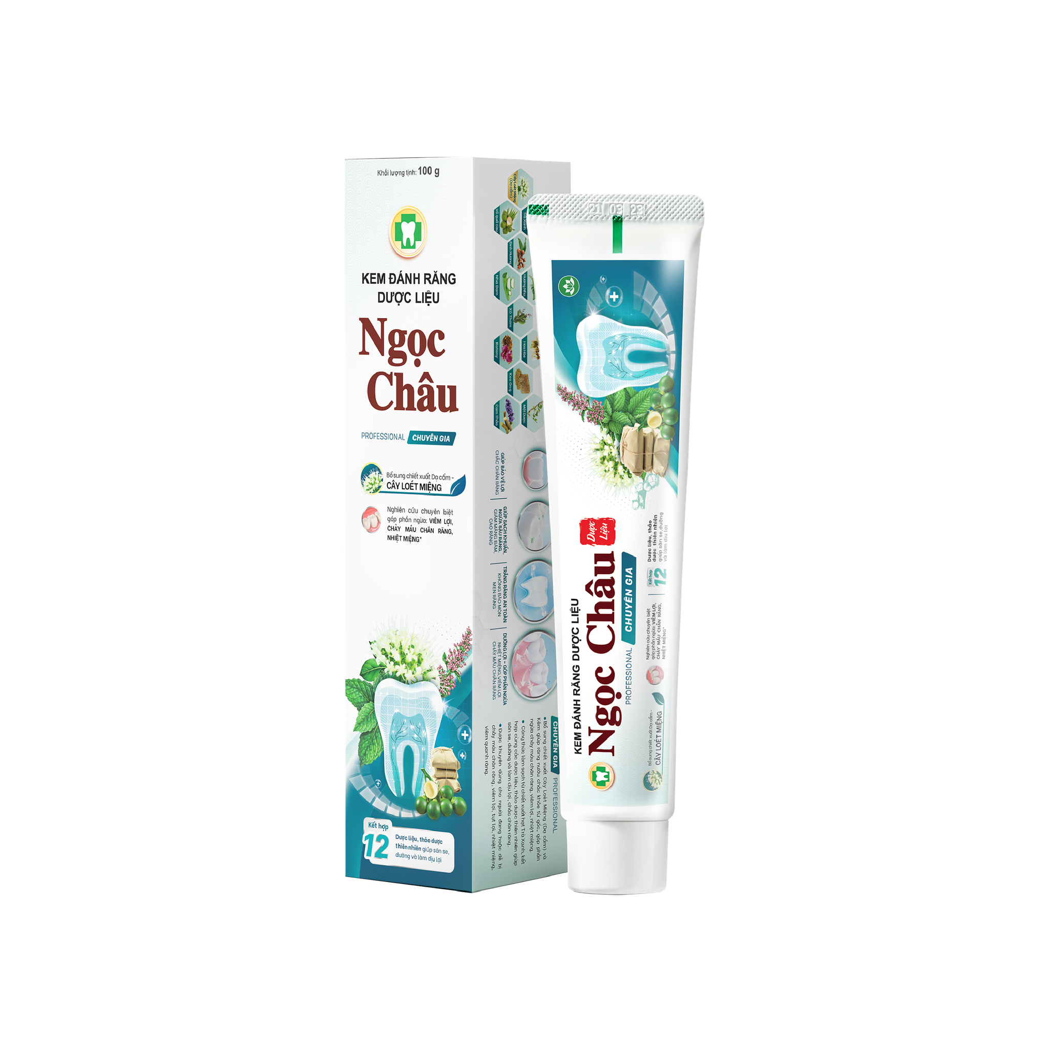 Kem Đánh Răng Dược Liệu Ngọc Châu Chuyên Gia 100g