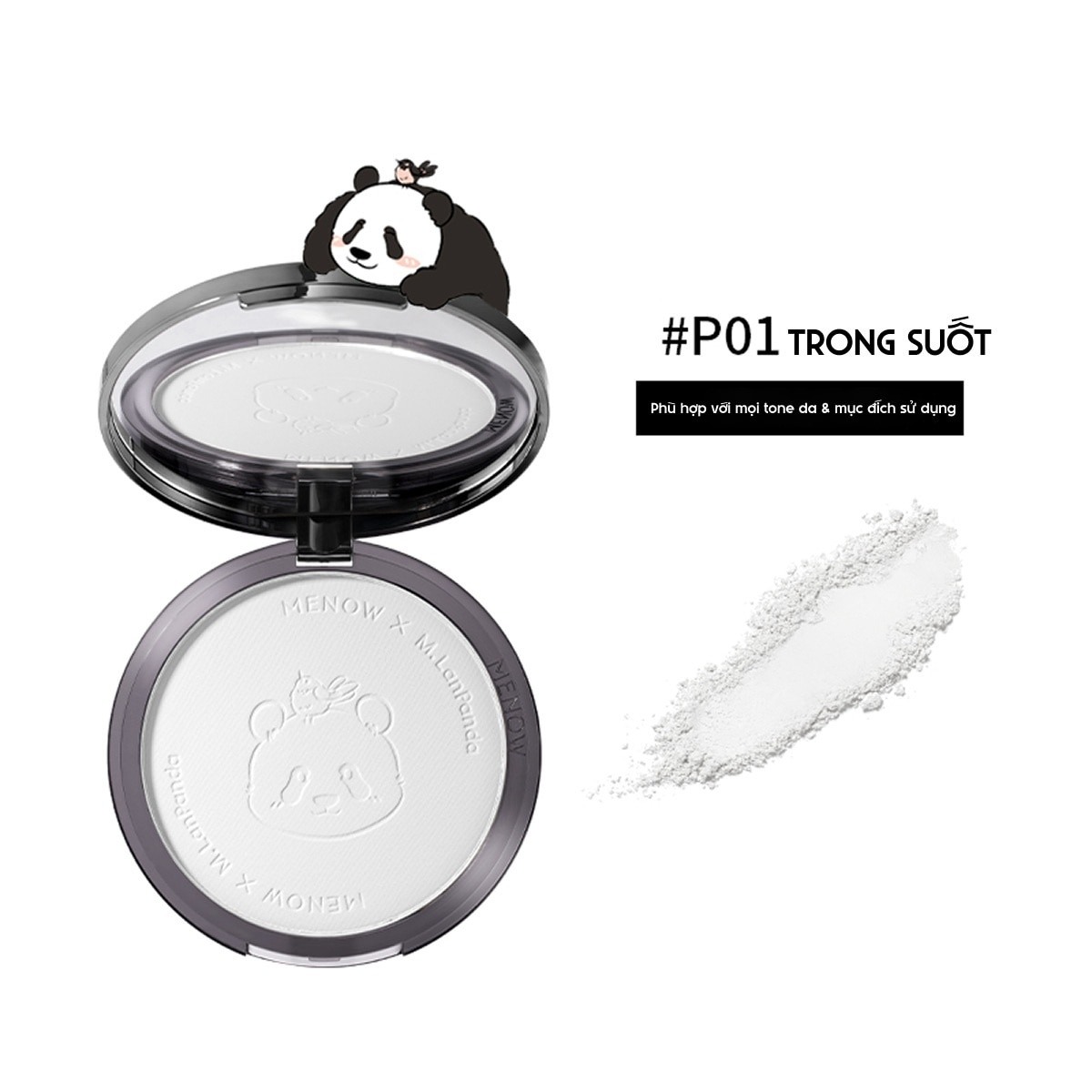 Phấn Phủ Menow Velvet Mist Complexion Powder 21g .#P01 Không Màu