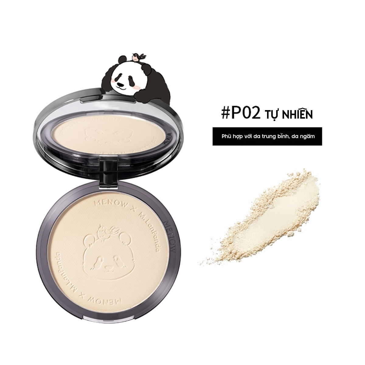 Phấn Phủ Menow Velvet Mist Complexion Powder 21g .#P02 Màu Tự Nhiên image