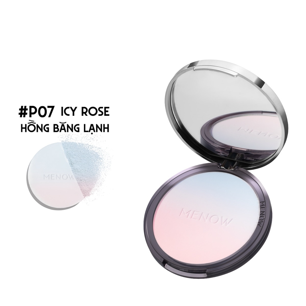 Phấn Phủ Menow Velvet Mist Complexion Powder 21g .#P07 Isy Rose Hồng Băng Lạnh image