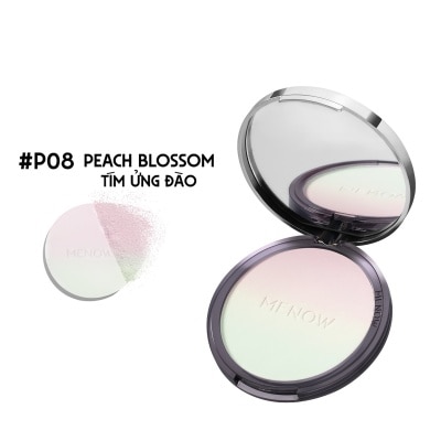 MENOW - Phấn Phủ Menow Velvet Mist Complexion Powder 21g .#P08 Peach Blossom Tím Ửng Đào