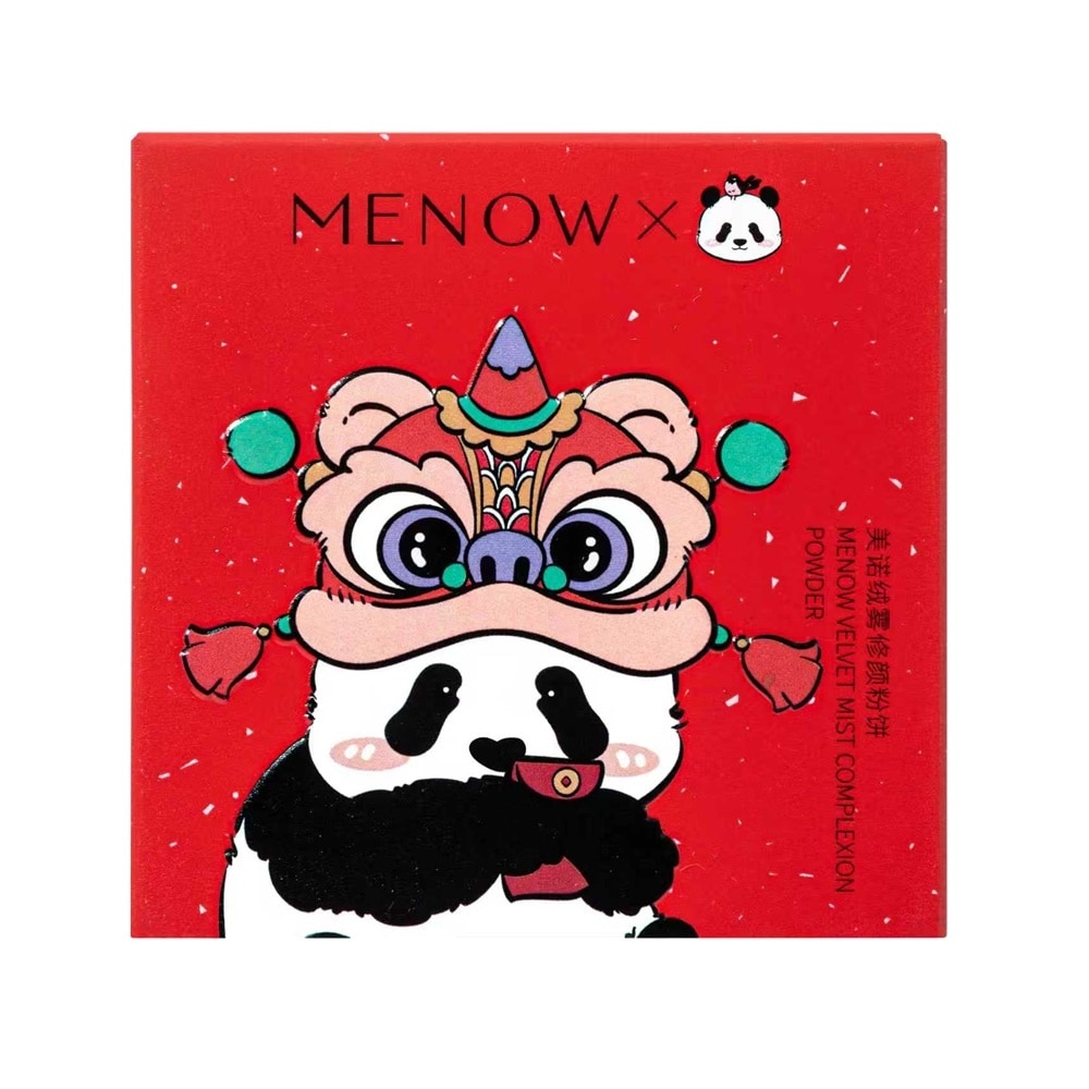Phấn Phủ Menow Velvet Mist Complexion Powder 21g .#P08 Peach Blossom Tím Ửng Đào image
