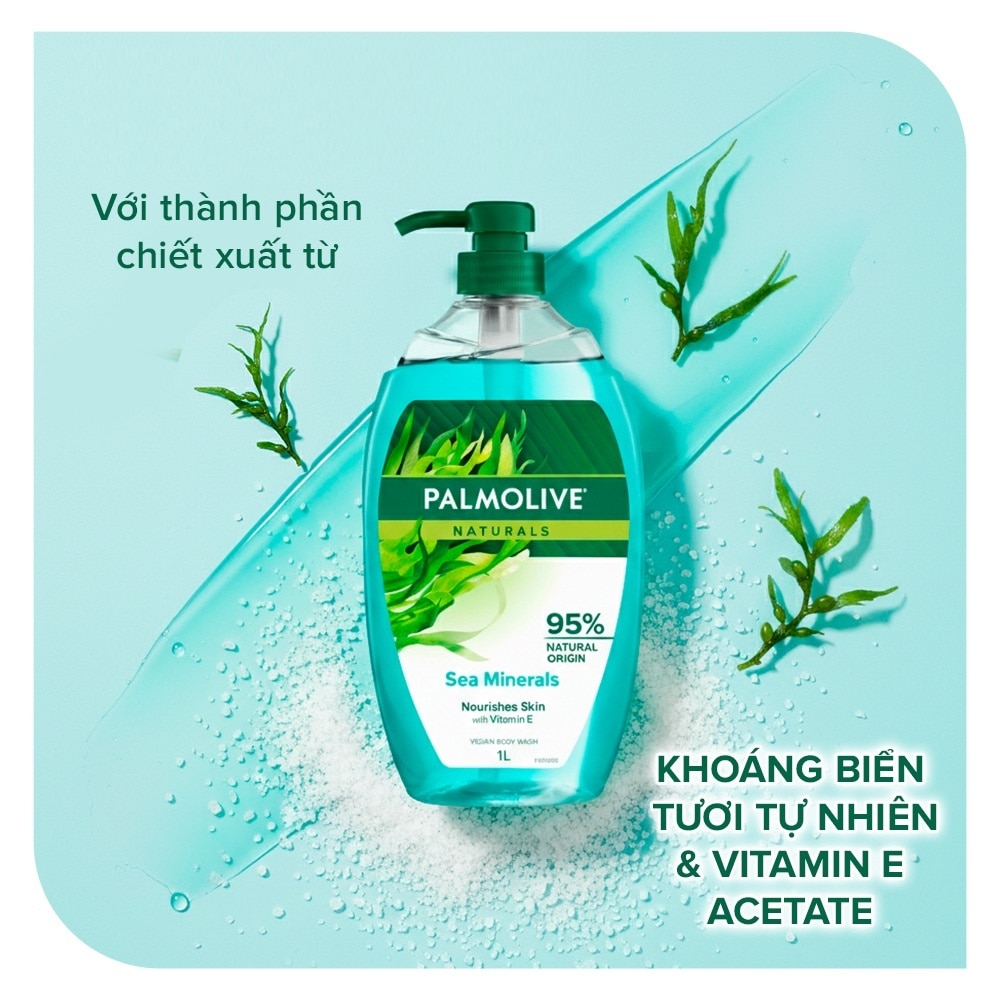 Sữa Tắm Palmolive Naturals Khoáng Biển Tươi Mát Sea Minerals 1000ml
