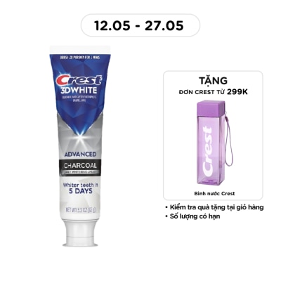 CREST - Kem Đánh Răng Crest 3D White Advanced Charcoal Toothpaste 93g