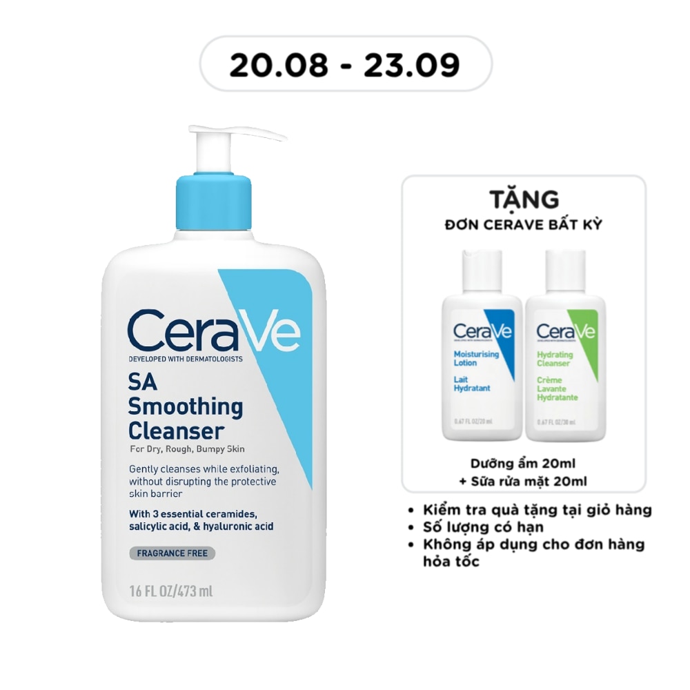 Sữa Rửa Mặt CeraVe SA Smoothing Cleanser Làm Sạch Dịu Nhẹ 473ml image