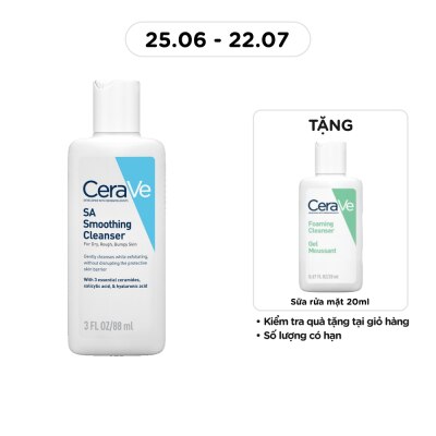 CERAVE - Sữa Rửa Mặt Cerave SA Smoothing Cleanser Làm Sạch Dịu Nhẹ 88ml