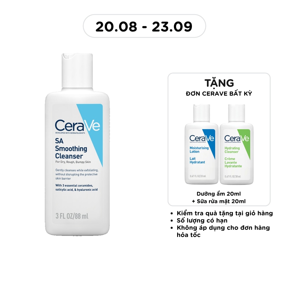 Sữa Rửa Mặt Cerave SA Smoothing Cleanser Làm Sạch Dịu Nhẹ 88ml image