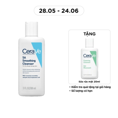 CERAVE - Sữa Rửa Mặt Cerave SA Smoothing Cleanser Làm Sạch Dịu Nhẹ 88ml