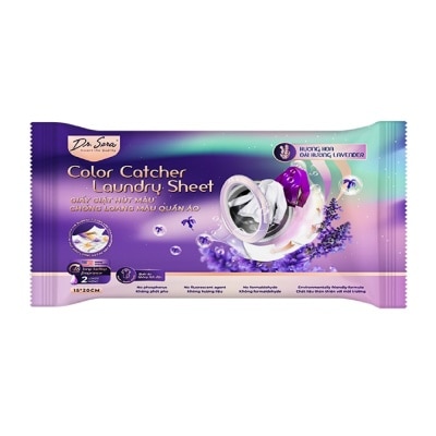 DR.SERA - Giấy Giặt Hút Màu & Chống Loang Màu Dr.Sera Color Catcher Laundry Sheet Hương Oải Hương 2 Miếng