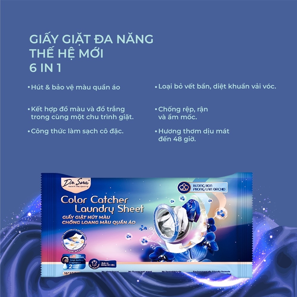 Dr.Sera Color Catcher Laundry Sheet Orchid 2pcs