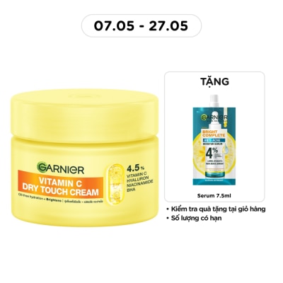 GARNIER - Kem Dưỡng Ẩm Garnier Vitamin C Dry Touch Cream 30ml