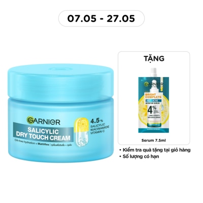 GARNIER - Kem Dưỡng Ẩm Garnier Salicylic Dry Touch Cream 30ml