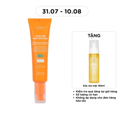 ZAKKA NATURALS - Kem Chống Nắng Nâng Tông Zakka Naturals Hyglow Protection SPF50+ PA++++ 45ml image