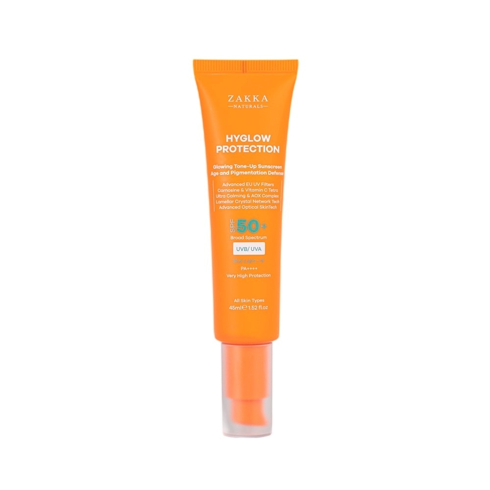 Kem Chống Nắng Nâng Tông Zakka Naturals Hyglow Protection SPF50+ PA++++ 45ml